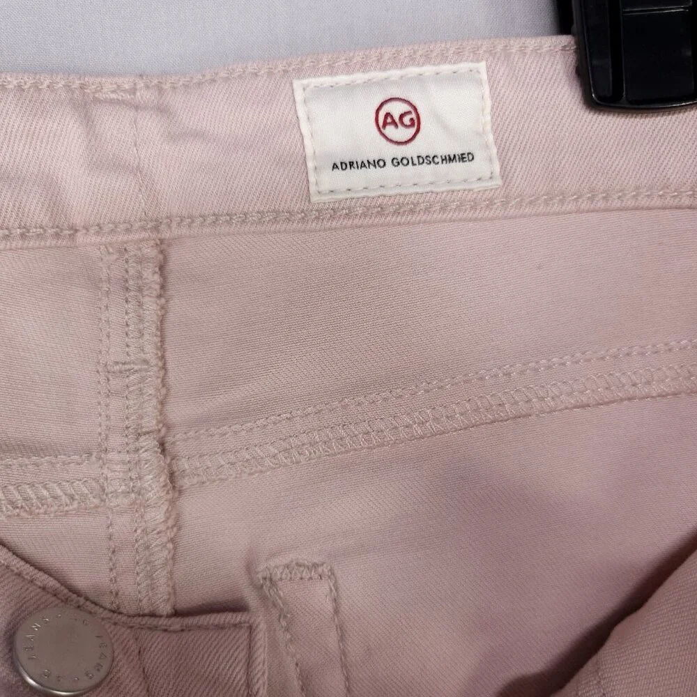 AG Adriano Goldschmied Ankle Jeans Size 28 High Rise The Farrah Skinny Pink